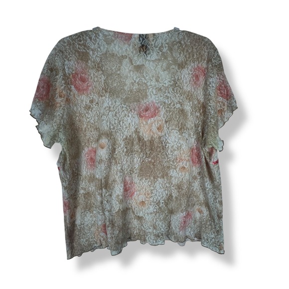 Vintage Y2K 2000s Babydoll Top Womens Size 3X Lace Coquette Romantic Feminine - Picture 6 of 15